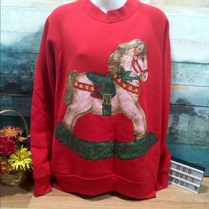 Unique rocking horse sweat shirt by santee sweats